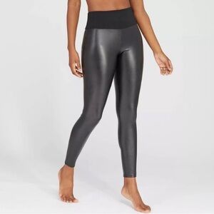 ASSETS by SPANX Womens Size S Skinny Leg Ankle Faux Leather Leggings
